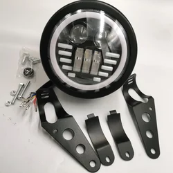 Motorcycle LED Headlights 12-80V Lamp External High Brightness Spotlights+turning Light ELECTRIC SCOOTER EBIKE TRICYCLE DIY PART