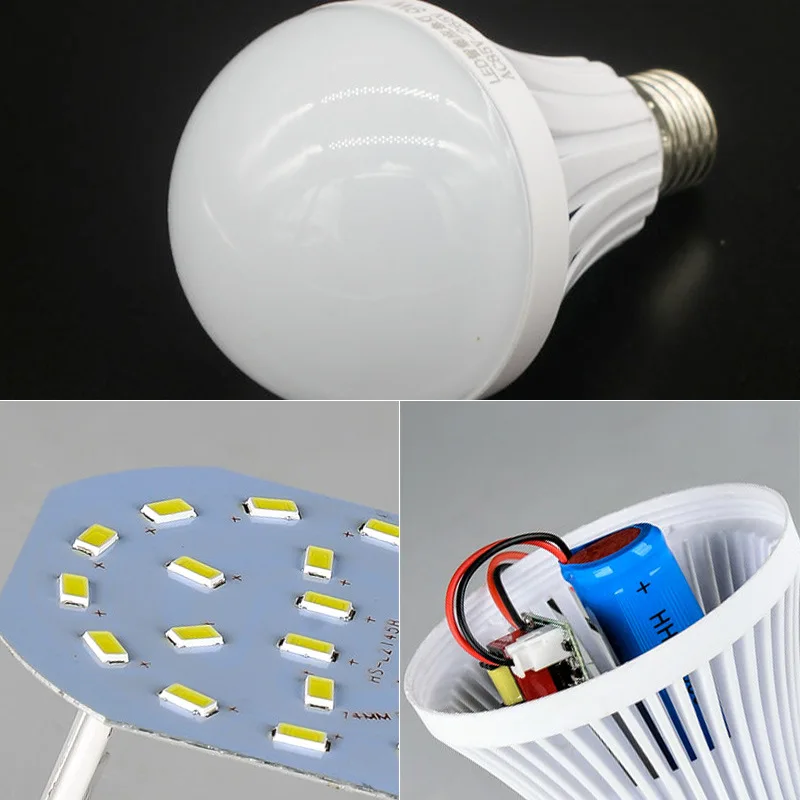 E27 5W 7W 9W 12W Smart Emergency Light LED Bulb 220V Rechargeable For Home Corridor Garage Emergency Lamps LED Light EL