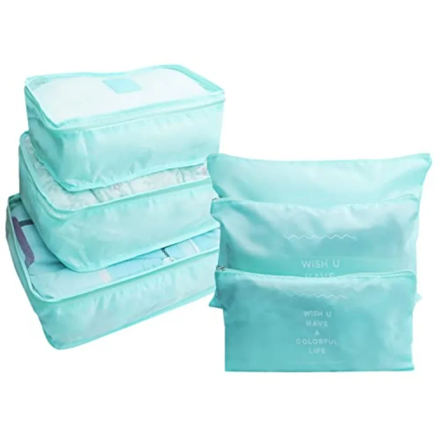 

6 PCS Travel Luggage Organizer Bags Packing Cubes Compression Travel Storage Bags Organizers for Backpack Suitcases Clothes Und