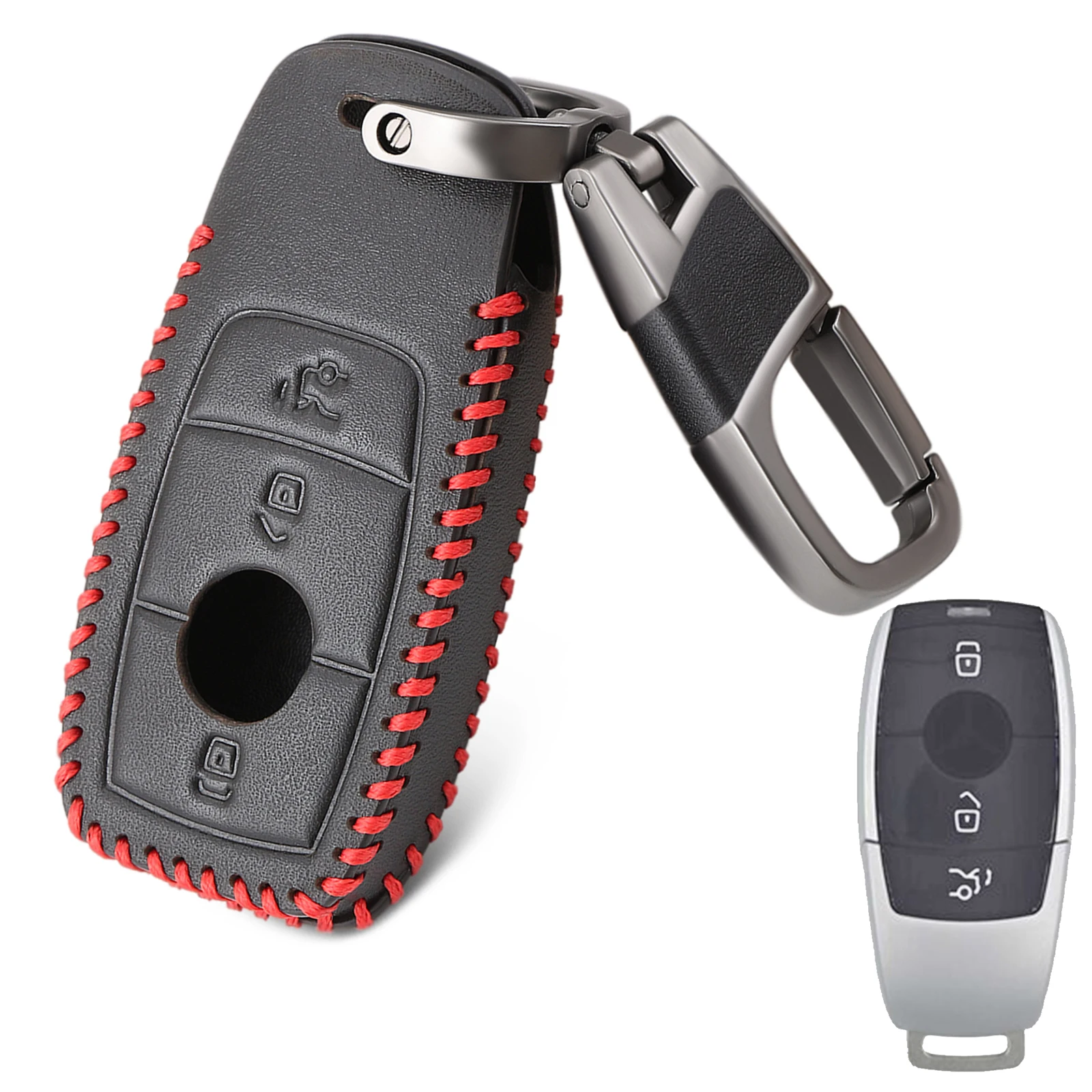 Remote 3 button Car Key Zinc Alloy Chain Shell Cover Case Protector For Mercedes Benz E S Class 2018 2019 2010 2021 2022 2023