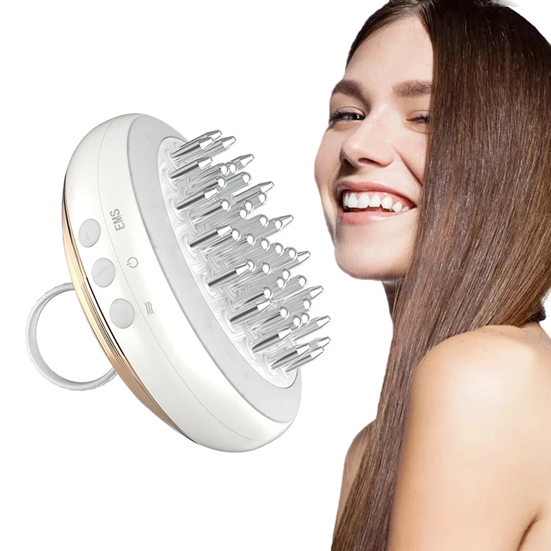 

EMS Scalp Applicator Comb LED Electric Massage Head Hair Growth Treatment Liquid Serum Oil Brush For Prevent Hair Loss Tool