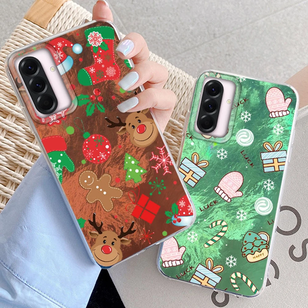 

Christmas Elk Snow Girl Case For Samsung Galaxy A56 A36 A16 A17 A26 A06 A07 A55 A35 A25 A54 S24 S25 Ultra S22 S23 FE Cover Funda