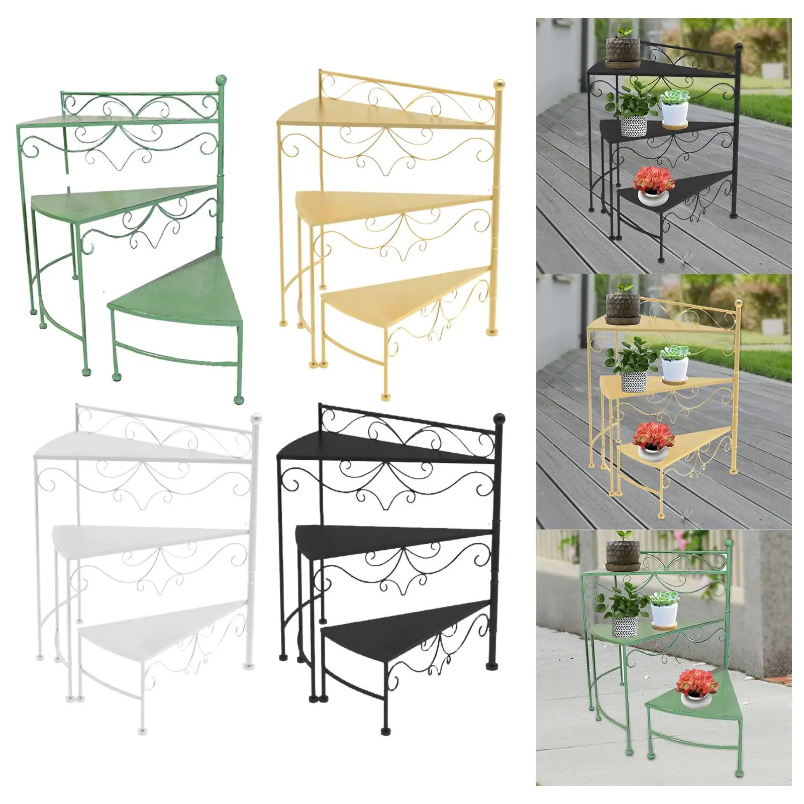 

Multi Layer Flower Stand Flower Stand Modern Storage Shelf, Flower Rack Plant Shelves for Living Room Indoor Outdoor Corner