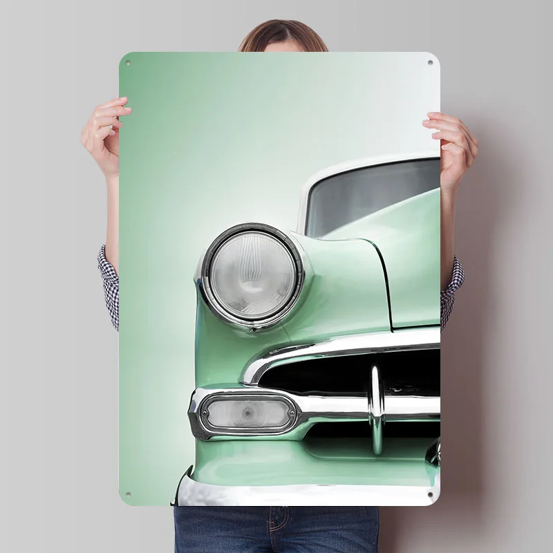 Pôster de Metal Personalizado Bel Air Powerglide de 1954, Arte de Parede Vintage, Placa de Metal Retro para Decoração de Quarto e Mesa