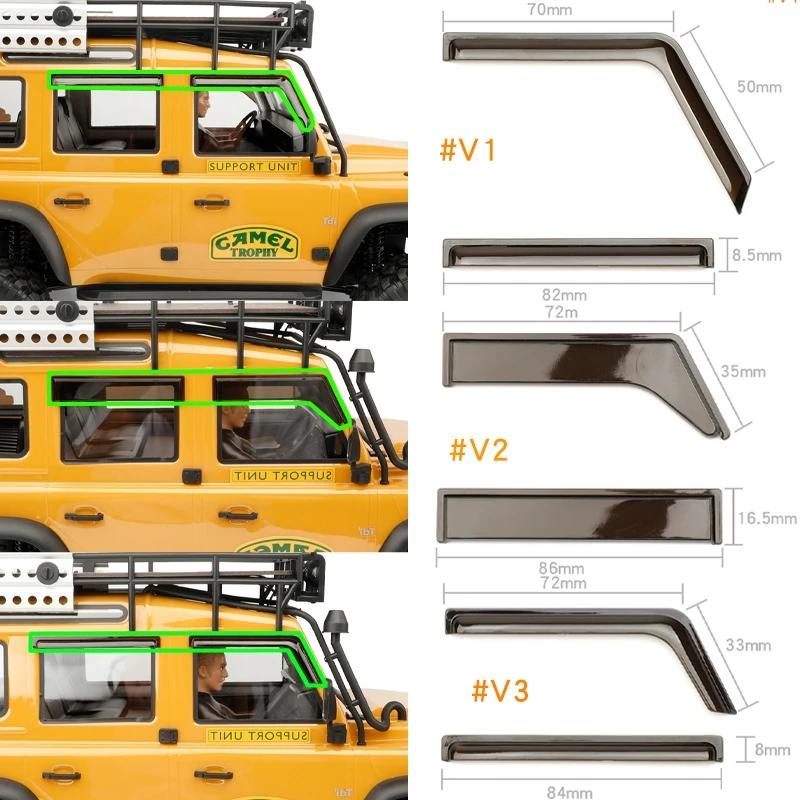 Image of 1set Simulieren Fenster Regen Block für 1/10 RC Crawler Auto Traxxas TRX4 Defender AXIAL SCX10 Zubehör