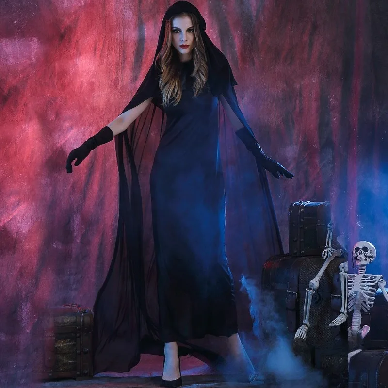 Halloween Costumes Ghost Witch Grim Reaper Dress Dress Amusement Park Rave Party Performance Dress Festival Play Costume