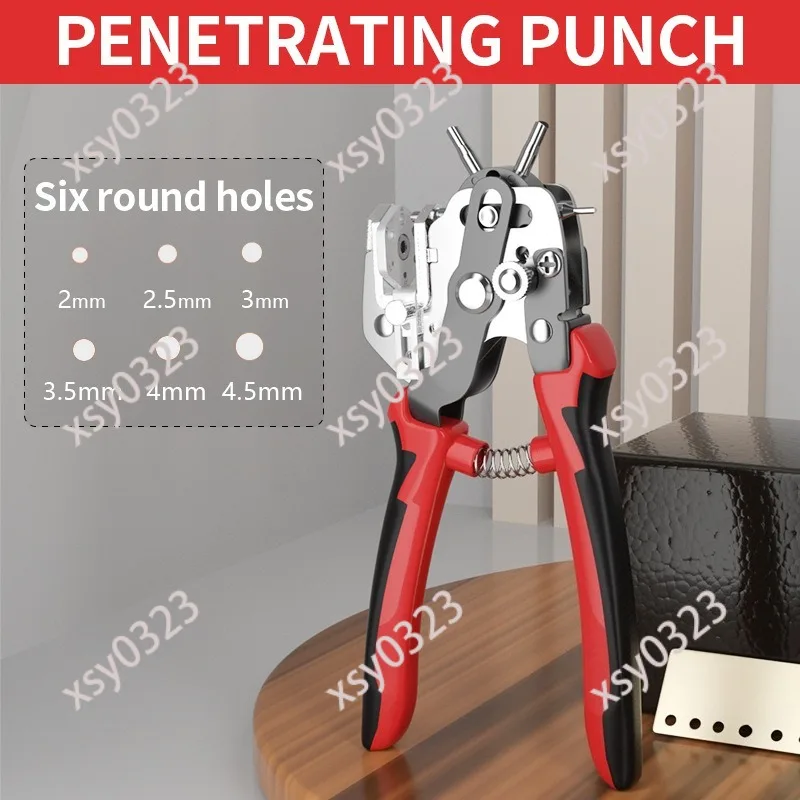 

Multifunctional Belt Hole Puncher, Household Leather Punch Plier, Circular Hole Punch Tool for Strap and Leather
