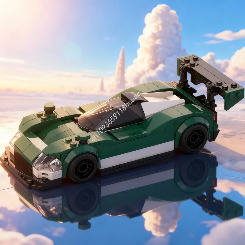 

Набор конструктора MOC City Champions Jaguar XJR 6, 177 деталей, развивающая игрушка, идея для подарка на Рождество, креативный конструктор DIY