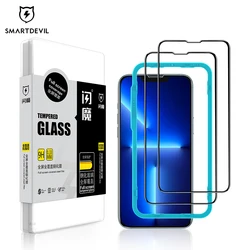 SmartDevil Screen Protector For iPhone 11 13 Pro Max 9H Tempered Glass Film for 12/12 Mini/12 Pro Max XR Xs Max Clear Full Cover