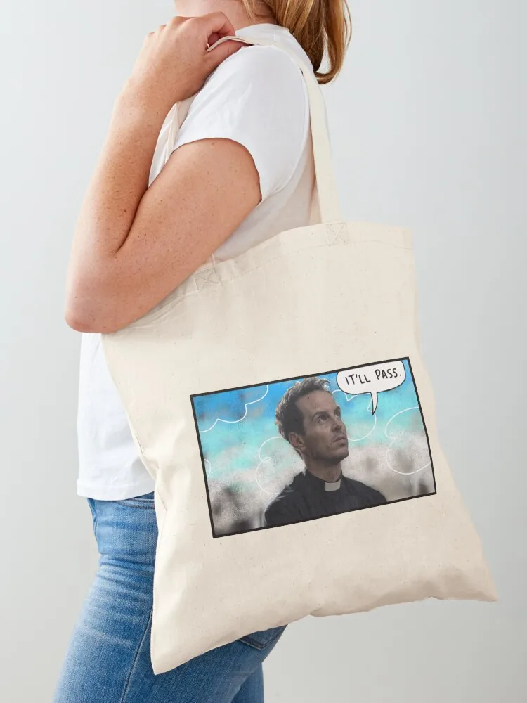 

Сумка-тоут Fleabag IT'LL PASS, большая сумка-тоут, холщовые сумки-тоут, эстетичные женские сумки