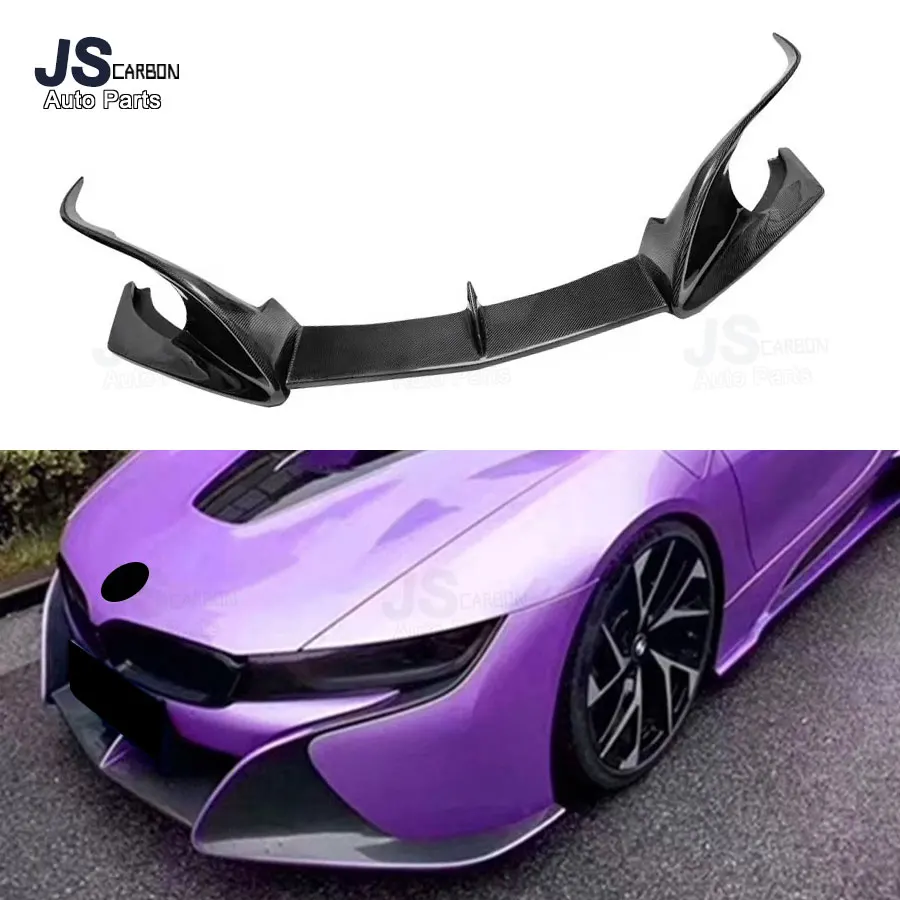 For BMW i8 2015-2021Carbon Fiber Front Bumper Lip Spoiler Front Lip Front Scoop Chin Tuning Car Accessories Body Kits