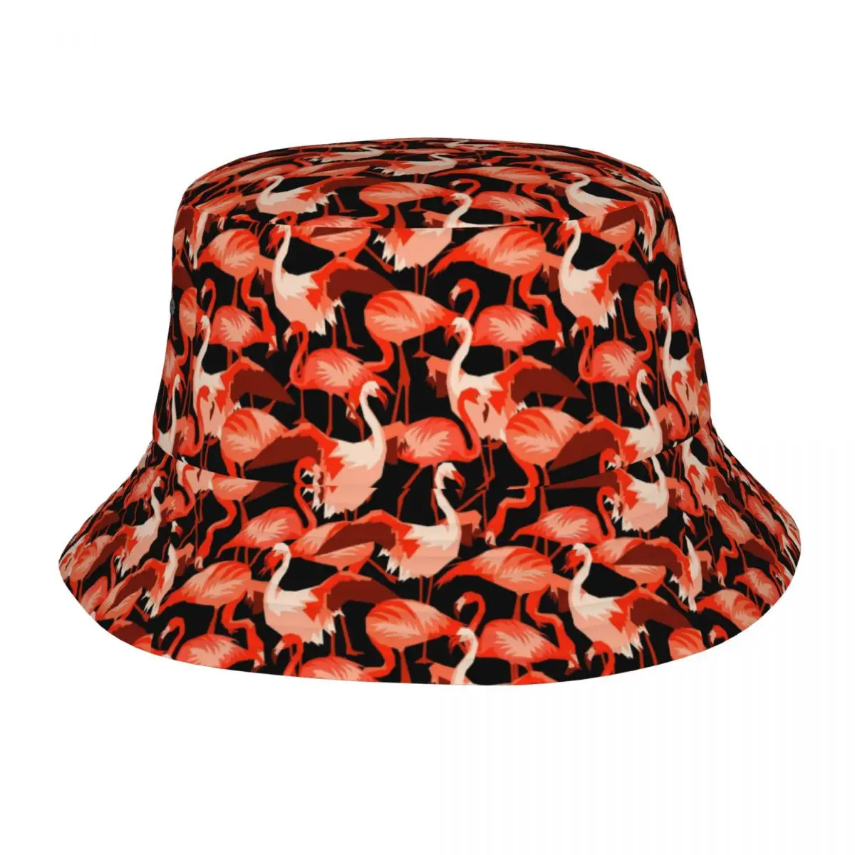 Fashion Tropical Flamingo Pattern Bucket Hat for Men Women Printed Summer Travel Beach Fisherman Cap