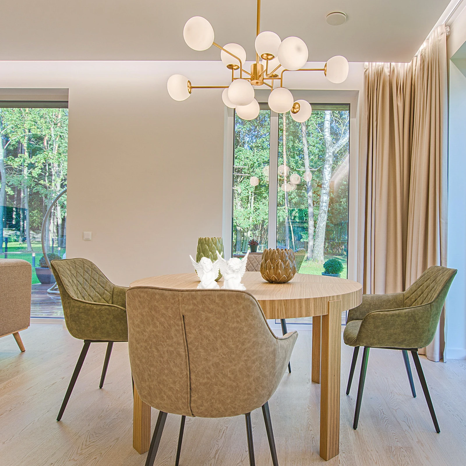 

2Pcs Angel Shape Resin Ornament Elegant Desktop Artware for Living Room Bedroom Festive Decoration Gift Idea Resin Figurine