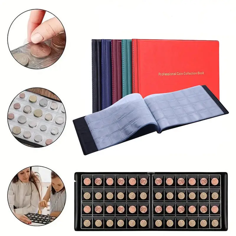 

240 Pockets Coin Collection Holder PVC Penny Album Gifts Coin Collecting Album Coin Collection Book for Collectors 1PC 2025