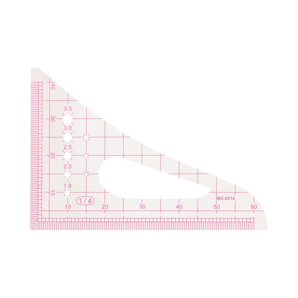 5pcs Durable High Accuracy Triangular Curve Rulers Plastic Transparent Pattern Sewing Rulers Sewing Ruler Set For Beginners