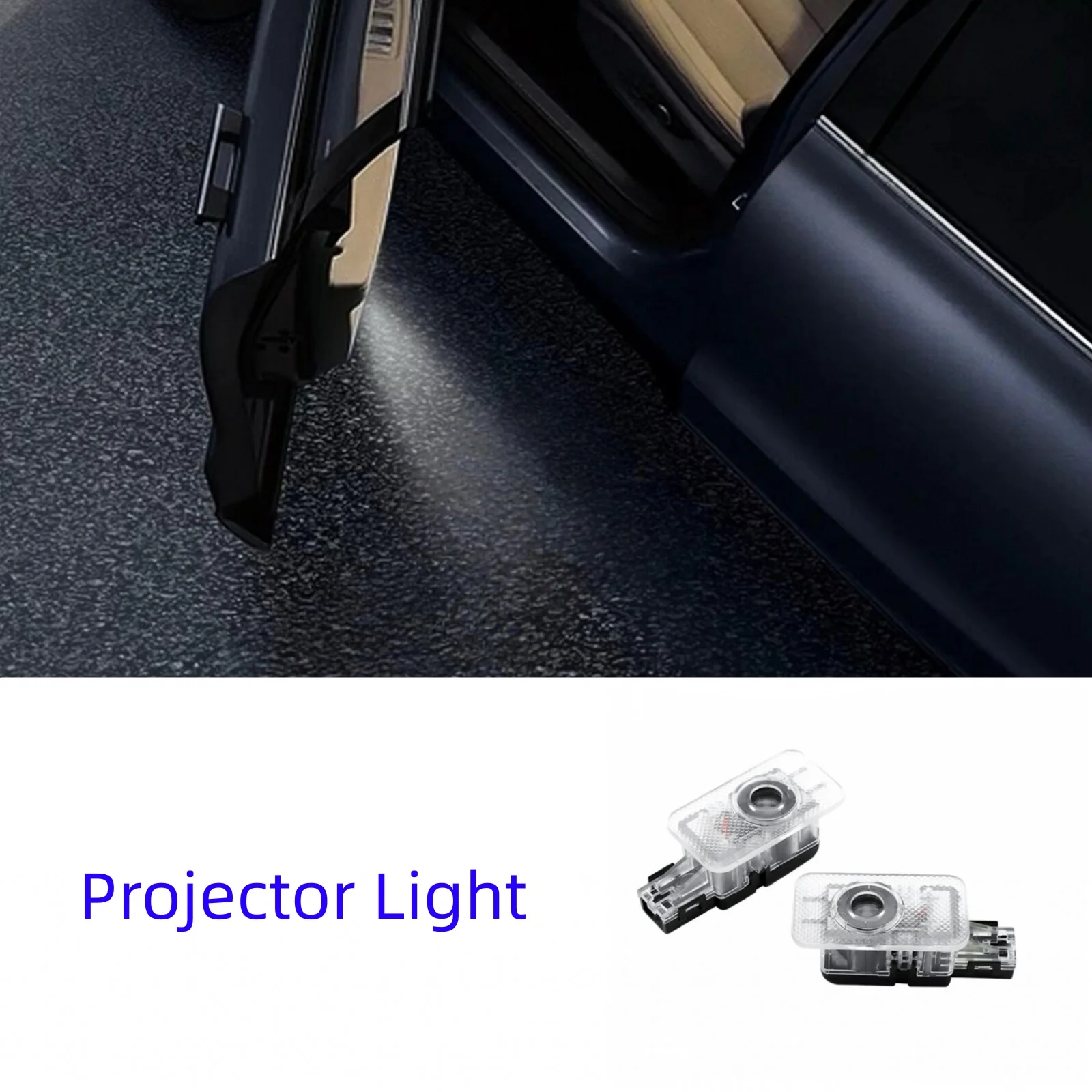 2 luces LED de proyección para puerta de coche, luz de bienvenida para Volvo V40 V60 V90 XC40 XC60 XC90 S60 S90, luz láser de sombra fantasma, accesorios para auto