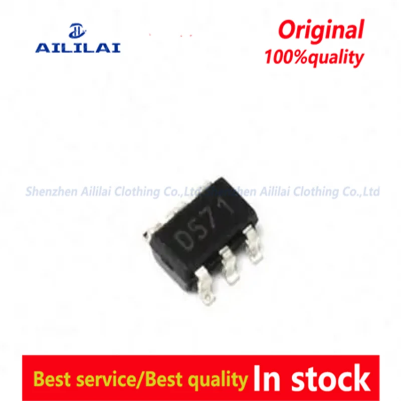 10pcs New original D571 DAC5571IDBVR code: D571 SOT23-6 8-bit digital to analog converter chip