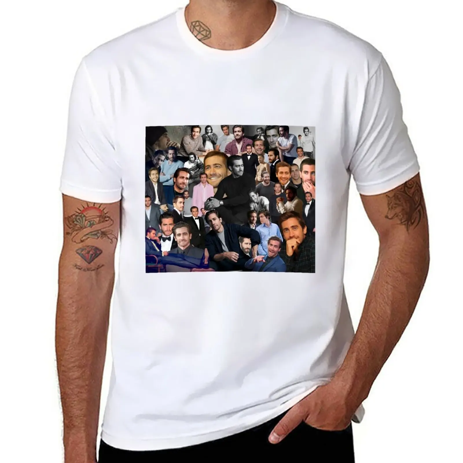 Новая футболка оверсайз Jake gyllenhсведения, футболка, графическая футболка, черные футболки, мужская футболка