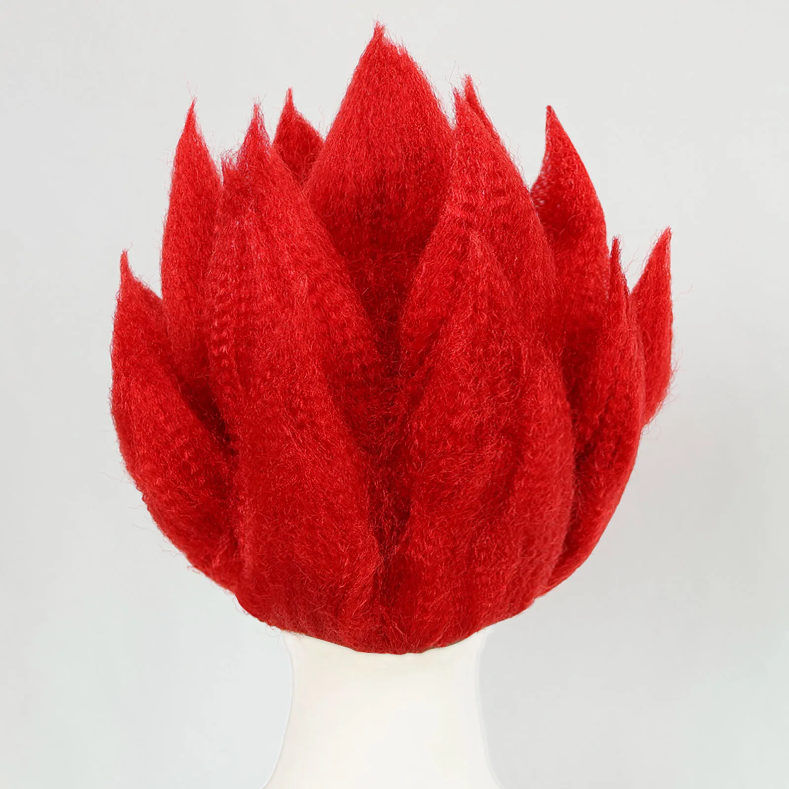 Bright Red Spiky Explosive Cosplay Wig for Men Women Synthetic Spiky Styling Wig Halloween Carnival Anime Dress‑up Party Hair