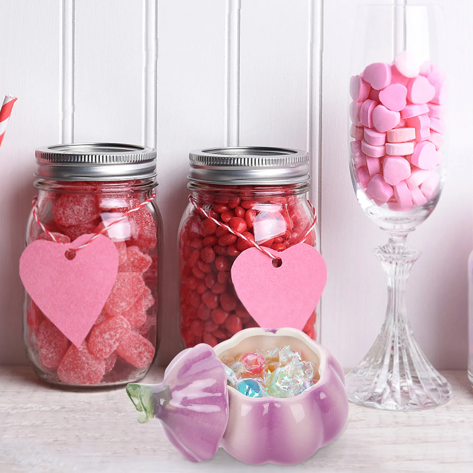 Ceramic Jewelry Storage Box Small Decorative Organizer for Rings Earrings Bracelets Makeup Vanity Desktop Holder