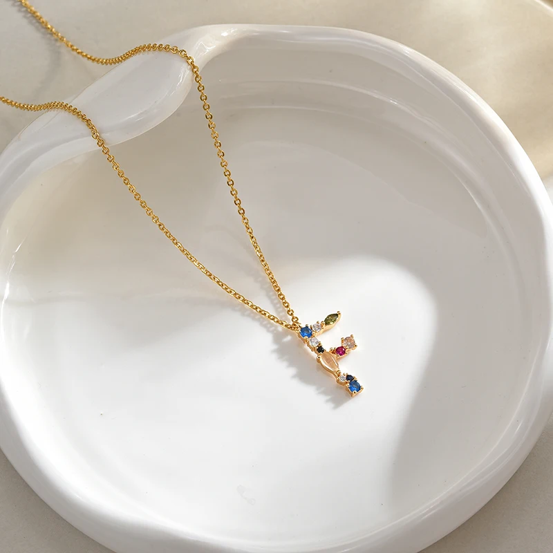 Women's 925 Silver Initial Necklace, Personalised Gift