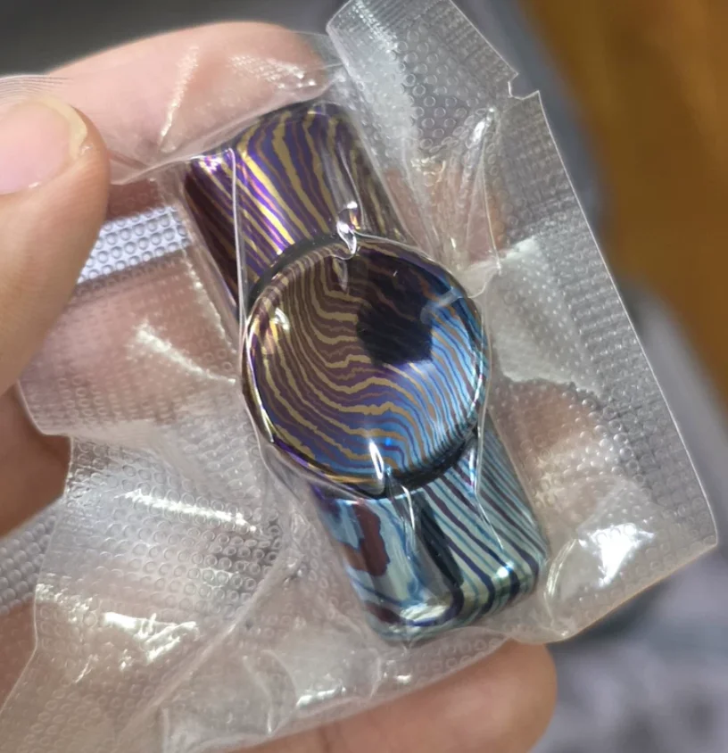 EDC Clean Timascus Column Stress Relief Toy Haptic Spinner Fingertip Gyroscope Decompression Toys For Adult
