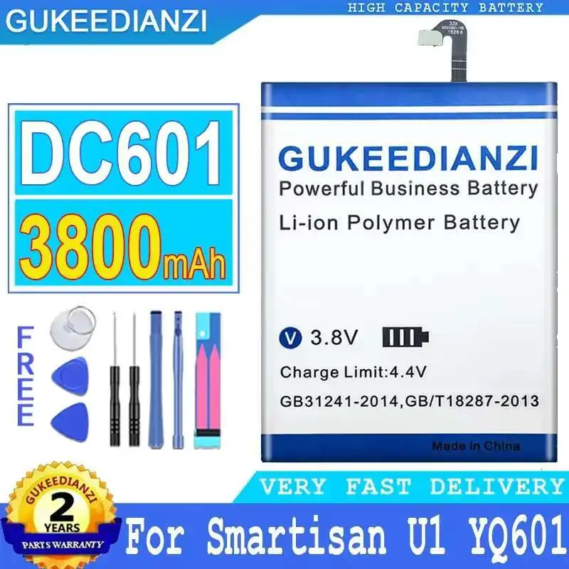 

Mobile Phone Battery For Smartisan U1 YQ601 YQ603 YQ605 YQ607 DC601 3800Mah Fast Charging Safe