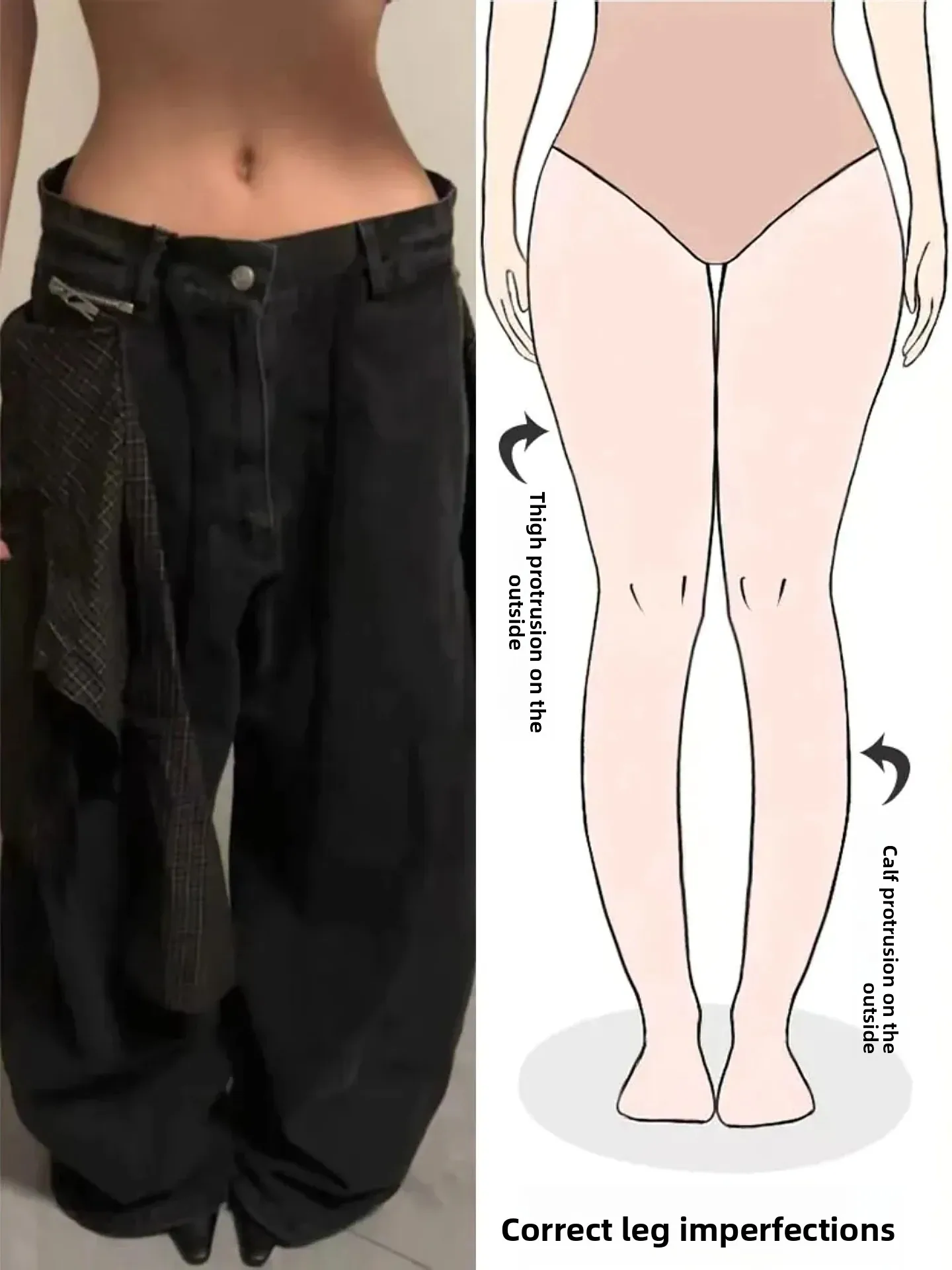 

Американские ретро-джинсы в полоску с широкими штанинами для женщин, новинка весеннего сезона, уличный дизайн, для фигуры типа «груша», повседневные, свободные, с эластичным поясом, джинсовые брюки