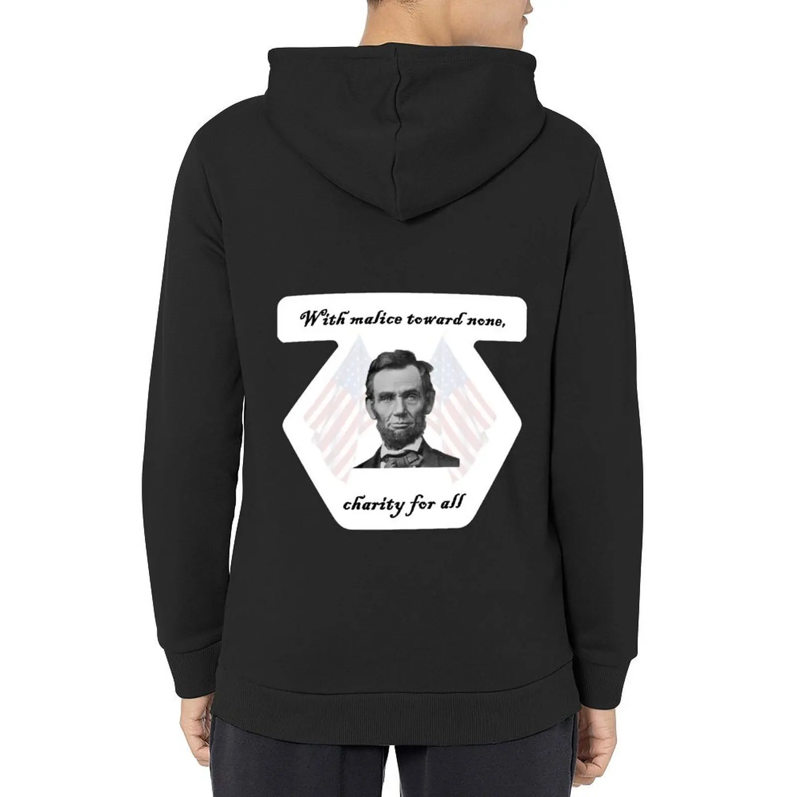 

Lincoln – malice toward none, charity for all Hoodie mens clothes men's sweat-shirt set korean clothes hoodie oversize
