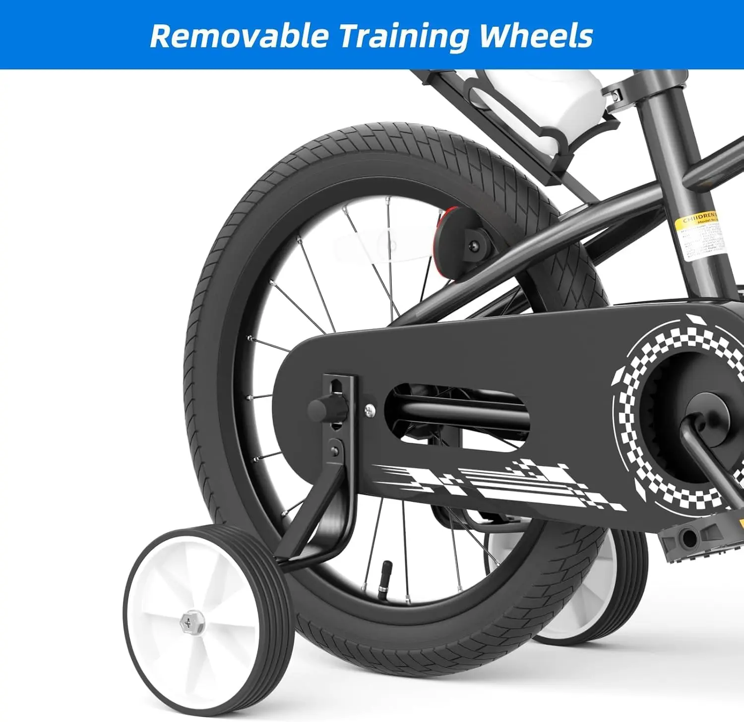 Rower dziecięcy 12 14 16 cali z kółkami pomocniczymi dla chłopców i dziewcząt w wieku 3+ lat, rower z uchwytem na bidon, dzwonkiem, Li