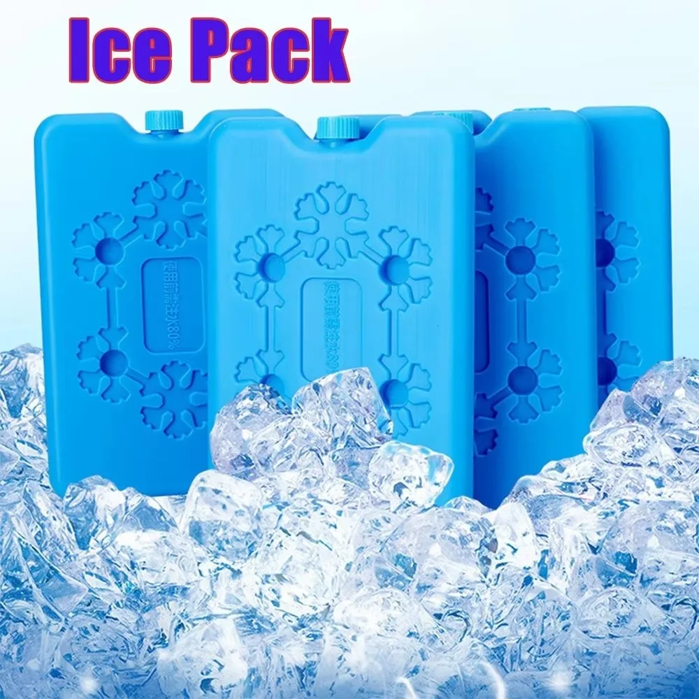 Portable Water Fill Ice Pack Long-lasting Cooling Keep Fresh Air Conditioning Fan Ice Crystal Box Reusable Picnic Cooler Box
