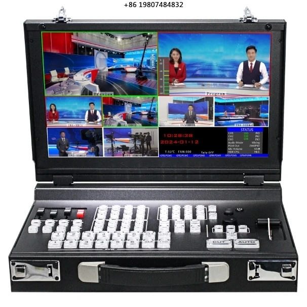 Studio Equipment AV & TV Broadcasting UHS9508 4K UHD Video Switcher Mixer Device for Radio & TV Broadcast