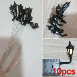 10Pcs HO Scale HO Scale 1:100 Model Railroad 3V LED Street Light Wall Lamp Railway For Home Ornament Lamppost Wall Lamps