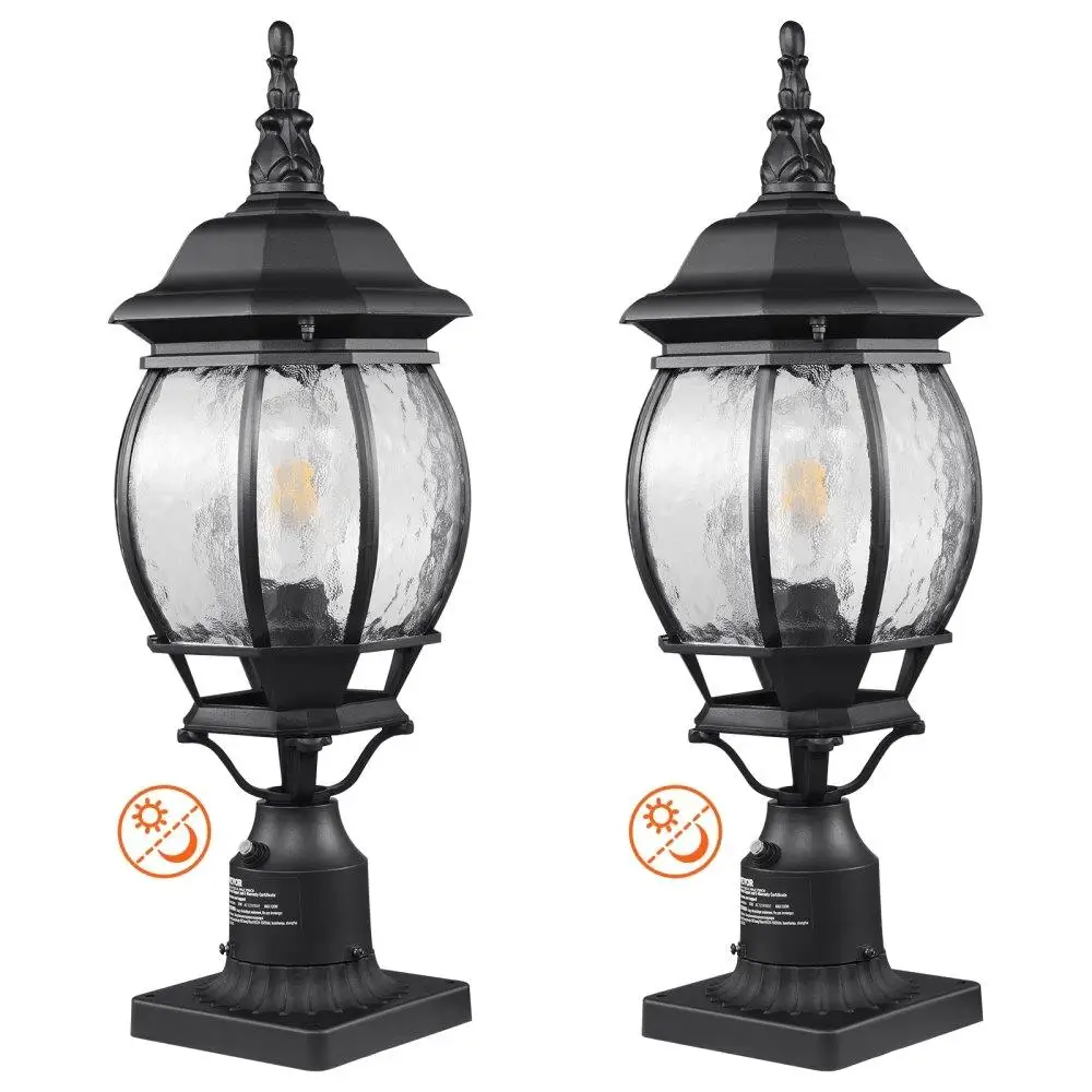 

2PCS DuskJ Dawn Outdoor Lamp Post Light Fixture 20.87Inch Pole Pier Mount
