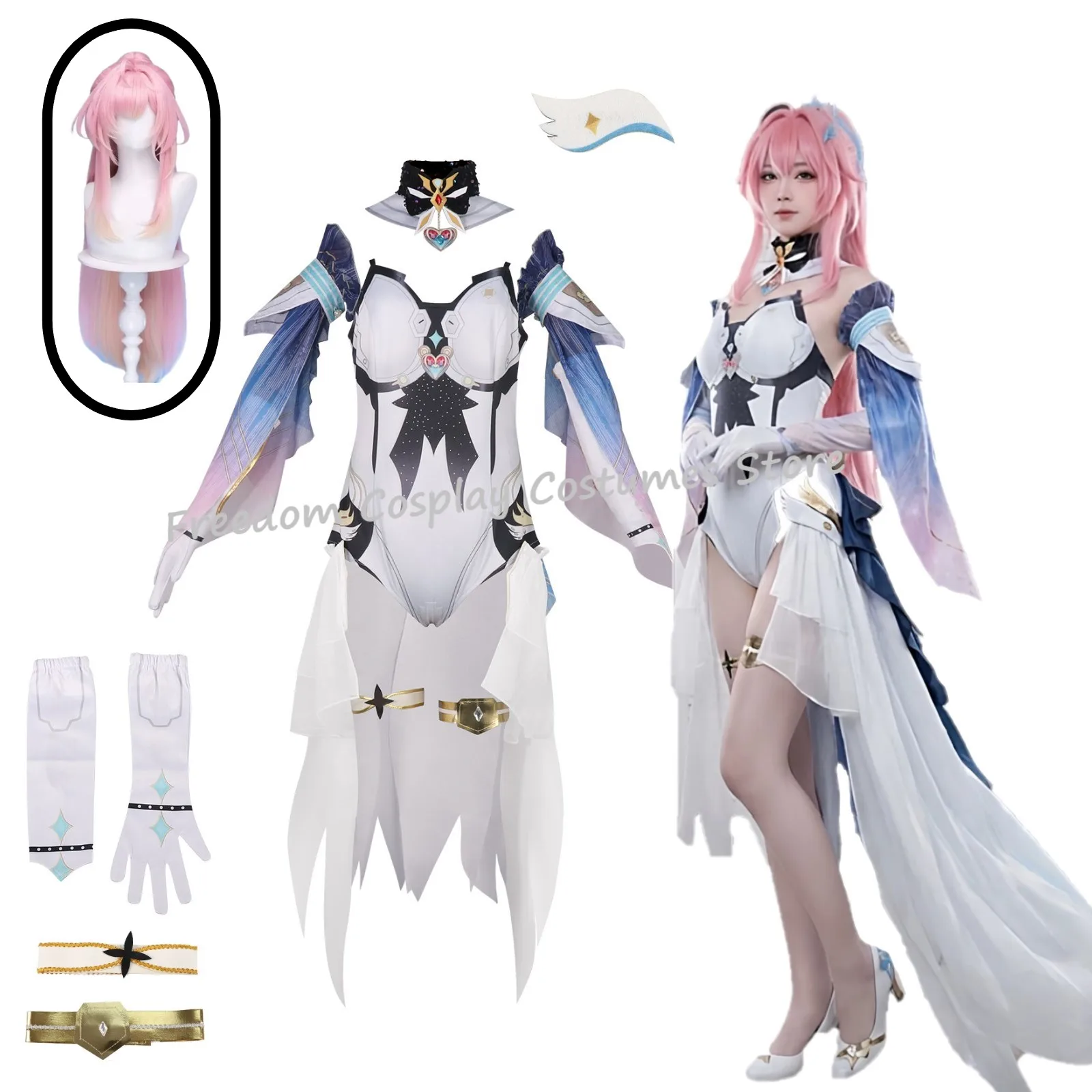 

Game Wuthering Waves Aemeath Cosplay Costume Wig Dress accessories Uniform Halloween Party suit Women Girls Carnival Outfits