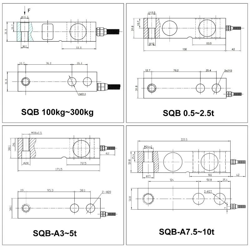 

（1pcs）Original Sensor Platform Scale Small Scale Cantilever Sensor SQB-A Weighing Sensor 1T 2T