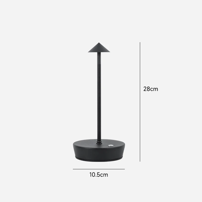 Minimal Cordless Table Lamp USB Rechargeable Tricolored Desk Lamp Elegant Slim Lighting Unique Portable Dimmable Reading Lamp