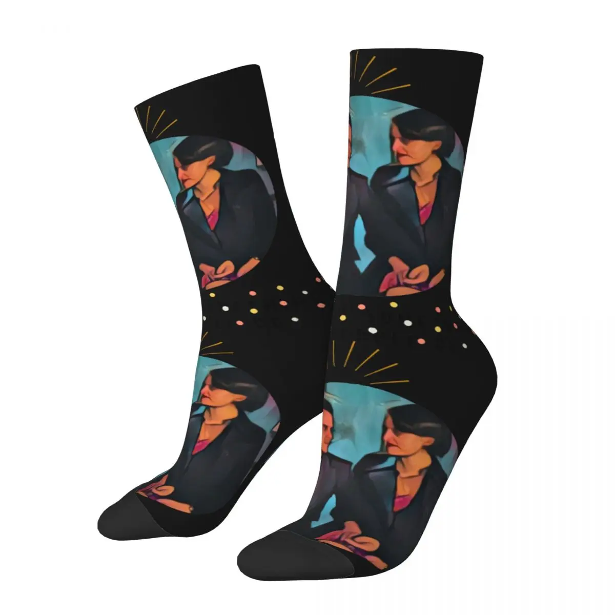 

Hip Hop Retro Love Is Not Something Weak Crazy Men's compression Socks Unisex Fleabag TV Show Harajuku Pattern Printed Crew Sock