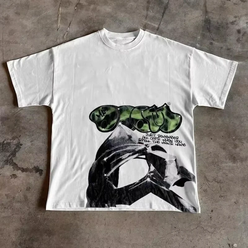 Sopula Vintage The Illest Villain Mf Doom Graphic Printed T-shirt Men Women Cotton Casual Short Sleeve Tshirt Men's T-shirts