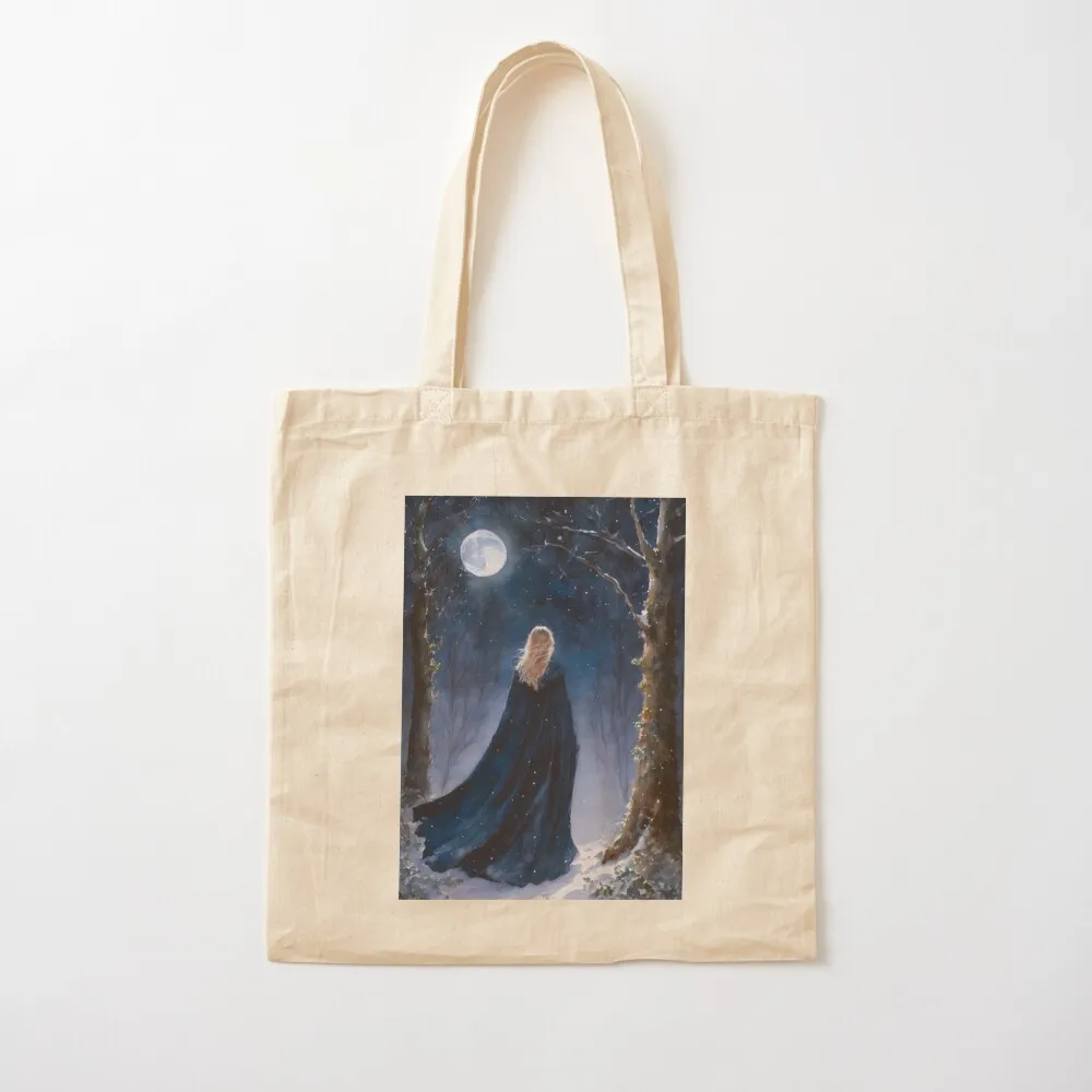 Winter Maiden of the Moon Tote Bag hand bag eco pack handbag canvas tote bags