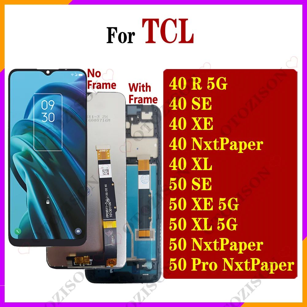ЖК-дисплей для TCL 40R 40 R 5G T771K T771H T771A/40 SE T610 T610K T610P T610E/40 XE/40 NxtPaper 5G/40 XL T608M/50 SE/50 XE/50 XL/50 NxtPaper/50 Pro NxtPaper T803E дисплей ЖК-экран дигитайзер сенсорный в сборе Замена