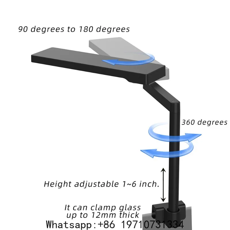 Smart LED Aquarium Bracket Light 15W APP Control Dimmable Full Spectrum Fish Tank Clip Lights Coral Aquatic Fishbowl Lighting