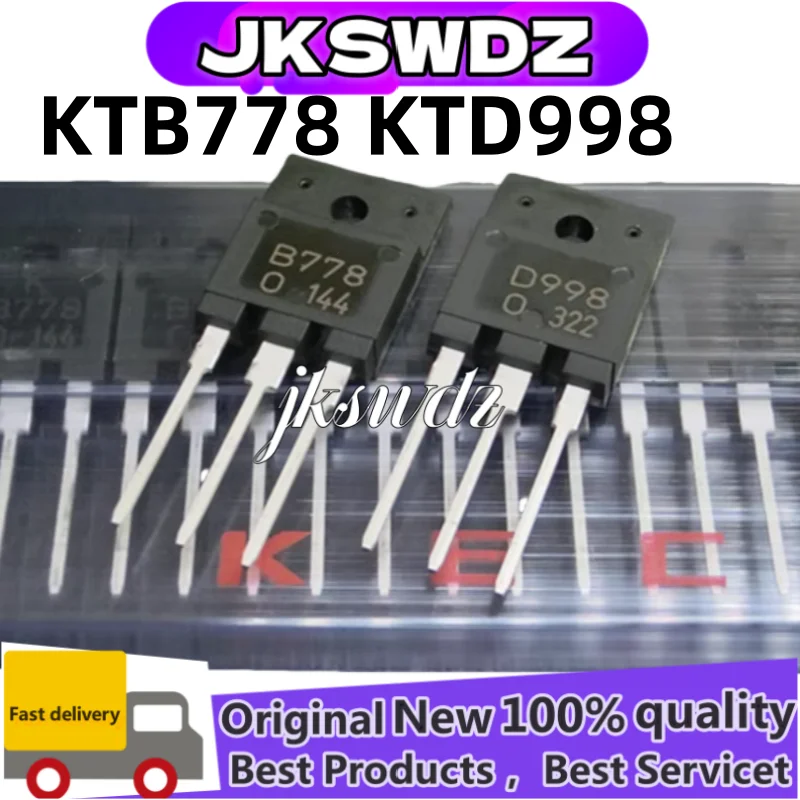

10pair100% New Imported Original （10PCS KTB778+10PCS KTD998 ）2SB778 2SD998 B778 D998 TO-3PF Audio Amplifier TransistorJSWDZ