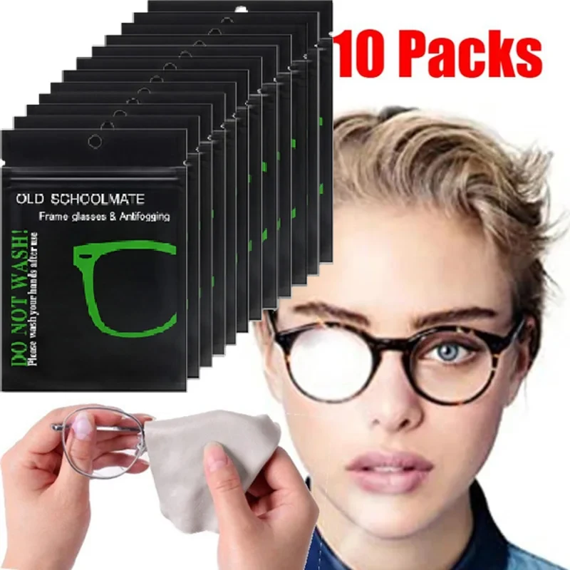 10 Panos de Microfibra Antifog de Camurça Reutilizáveis para Limpeza de Lentes de Óculos, Celulares e Câmeras