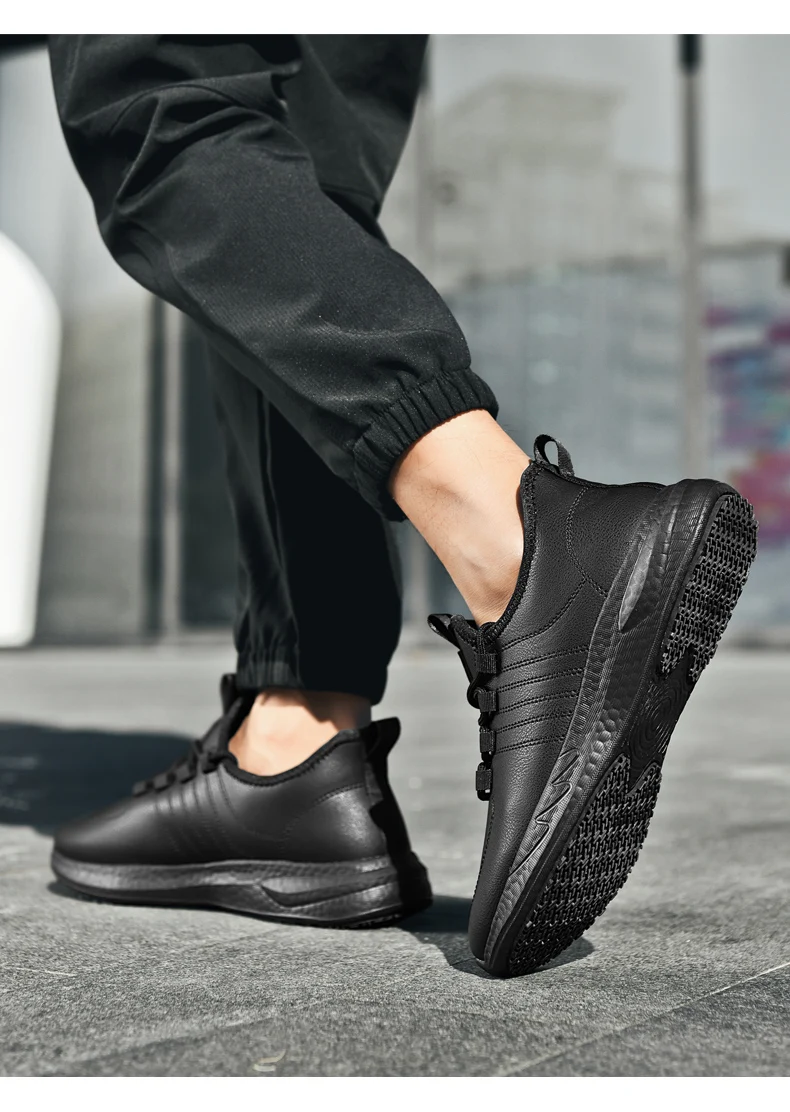 Herren Freizeit-Kochschuhe Vier-Jahreszeiten-Mode Wasserdicht Rutschfest Ölbeständig Hotel-Küchen-Arbeitsschuhe Lässige Leichte Wanderschuhe – Detail 13