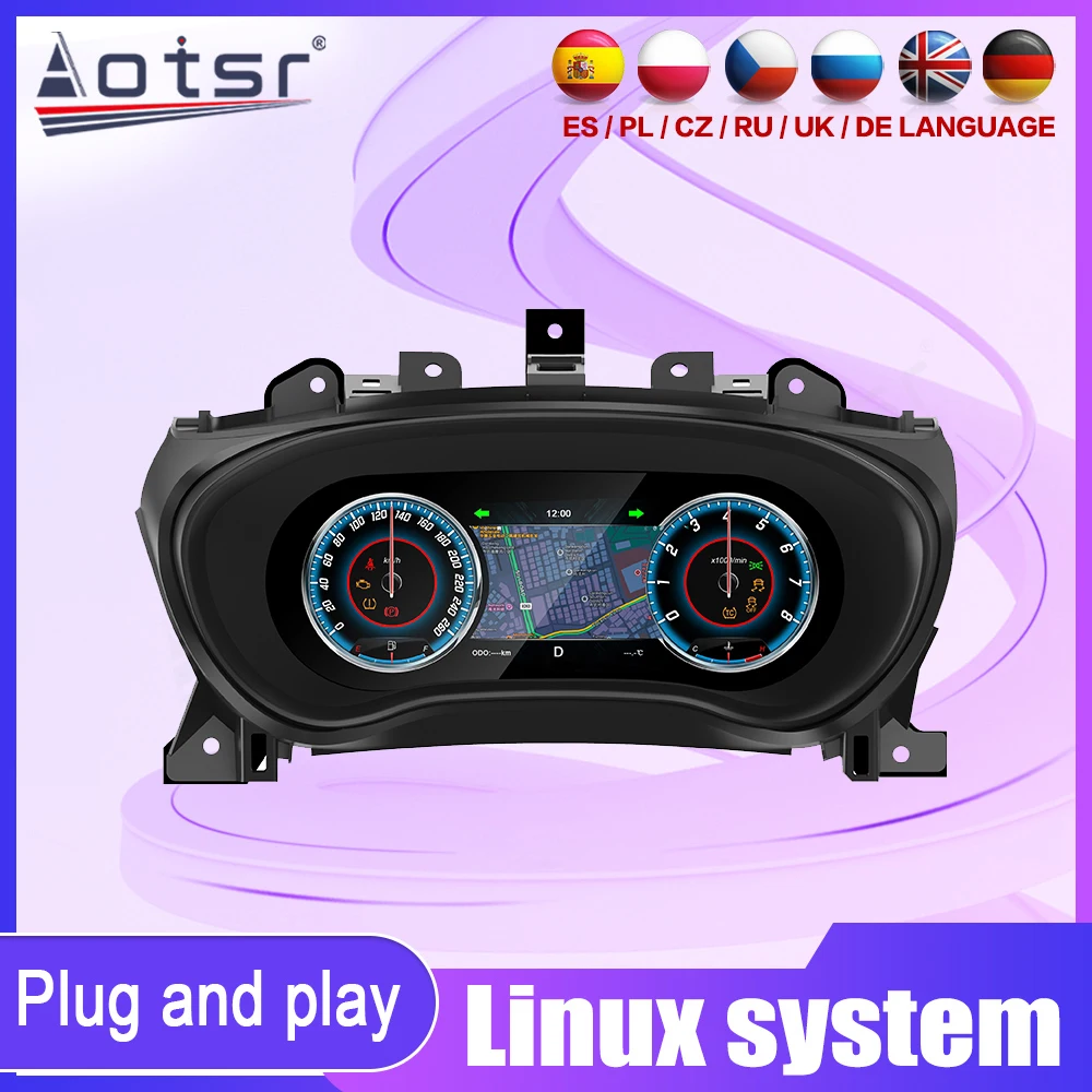 

For Chevrolet Malibu 8.5th Gen 2015-2018 10.25 Inch Full LCD Digital Dashboard Cockpit Virtual Instrument Gauge Upgrade Kit