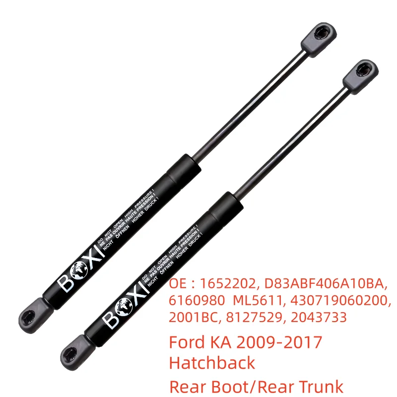 

D83ABF406A10BA 2Pcs Rear Boot Lift Supports Shocks Struts 1652202 For Ford KA 2009 - 2017 Hatchback Trunk Damper