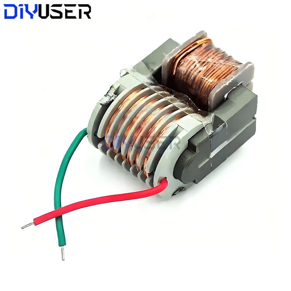 High Voltage Arc Ignition Generator 15KV DC Boost Converter 3.7V Input U Core Transformer Suite for High Frequency Inverter DIY