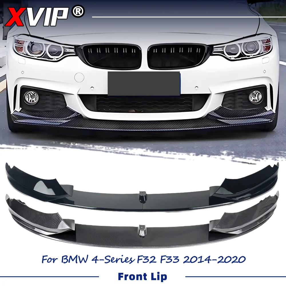 

XVIP Glossy Carbon Fiber Glossy Black 3-Piece MP Style Front Bumper Lip Spoiler For BMW 4-Series F32 F33 2014-2020