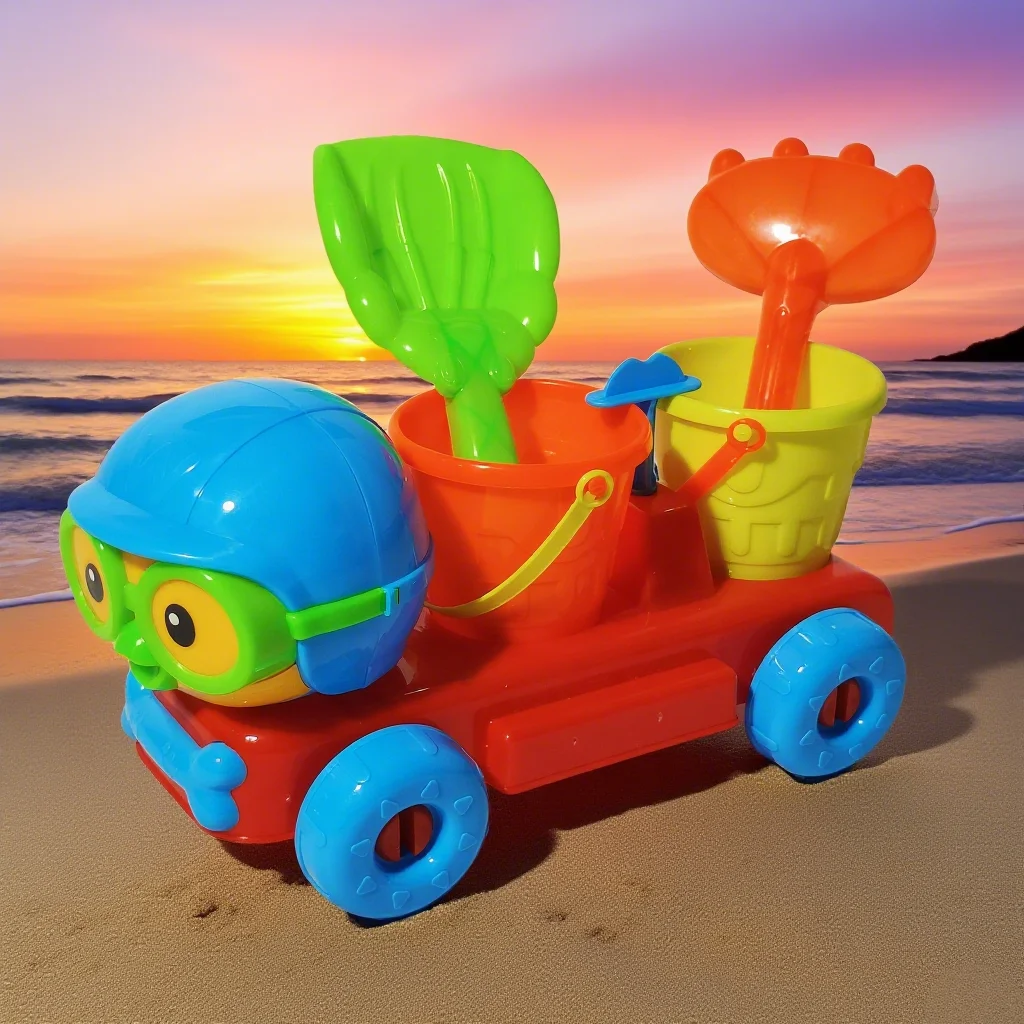 Beach Toy Set, Play on the Beach, Play with Sand, Digging Tools, Shovel, Beach Bucket, Perfect Summer Gift, Random Colors and Styles, Suitable for Creative Sand and Snow Activities